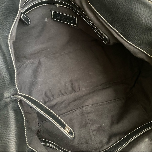 Tignanello Black Pebble Leather Satchel - Picture 8 of 9